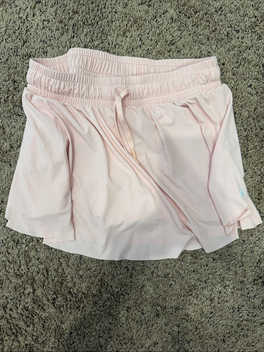Women’s Light Pink Athletic Skort with Drawstring size medium